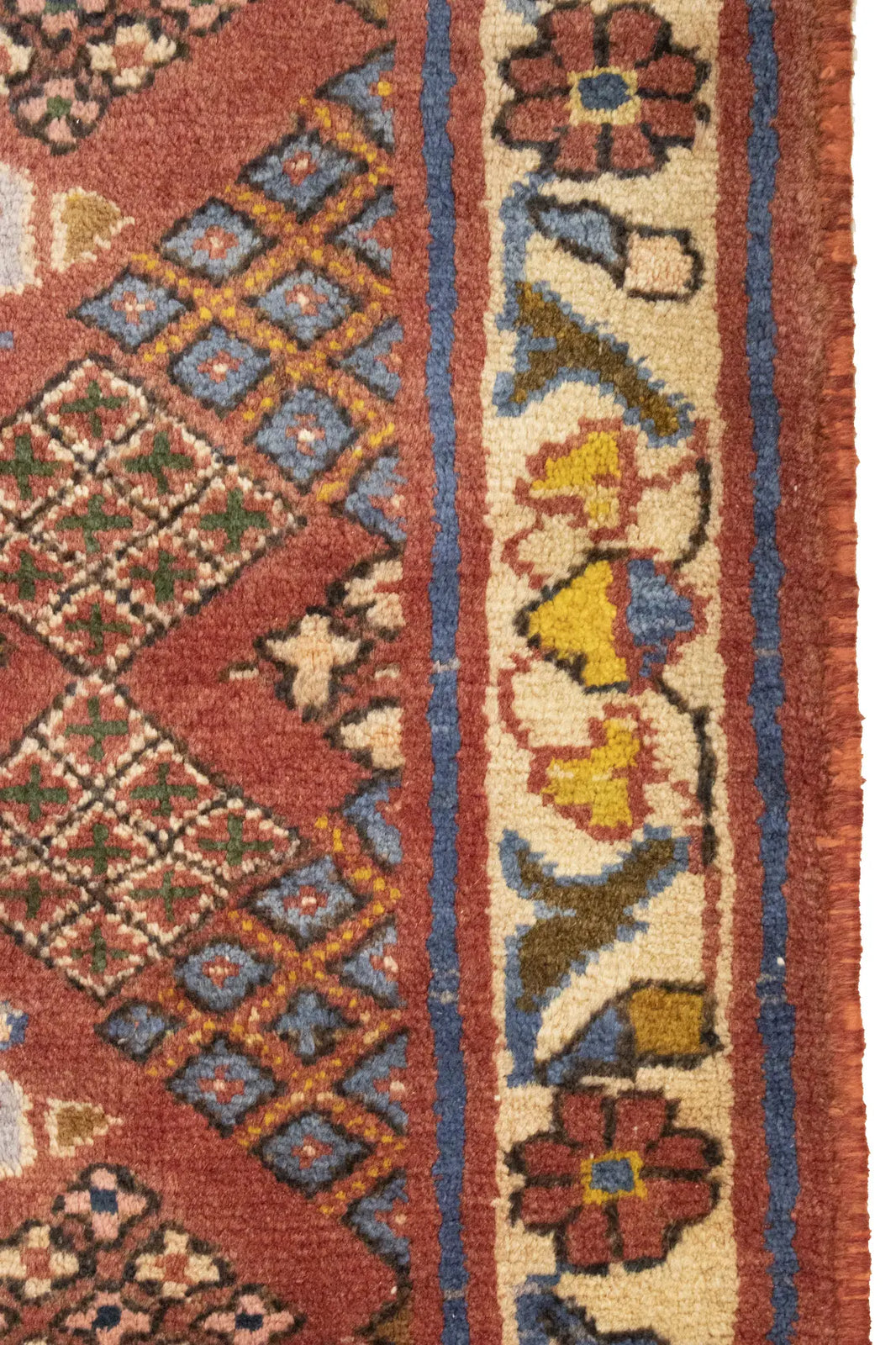 Handmade Vintage Tribal Floral Oriental Rug