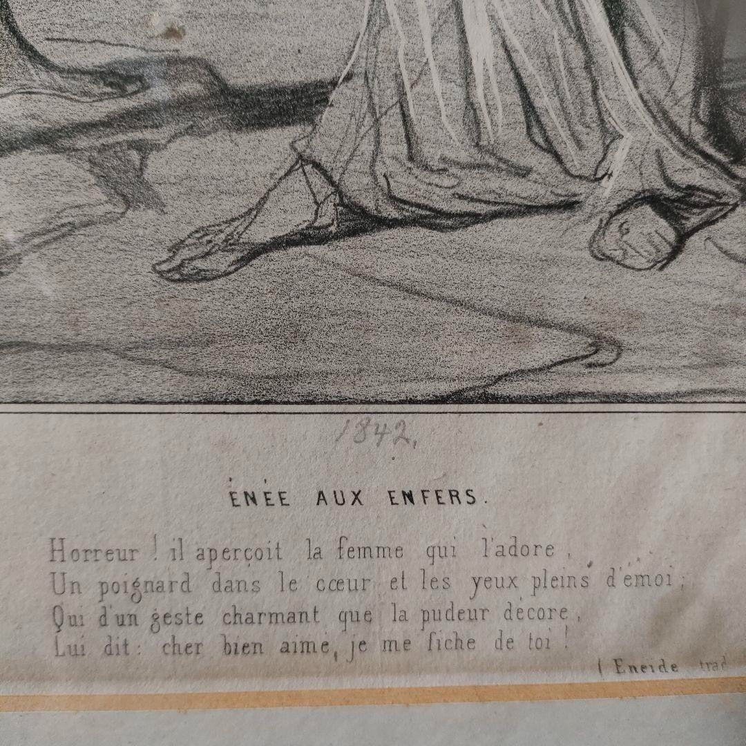 Honore Daumier Lithograph 1842 Ne Aux Enfers Le