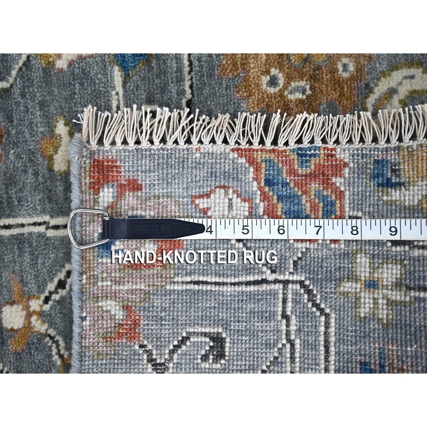 2'X3' Jubilee Gray Hand Knotted Heris Design Wool Oriental Mat Rug