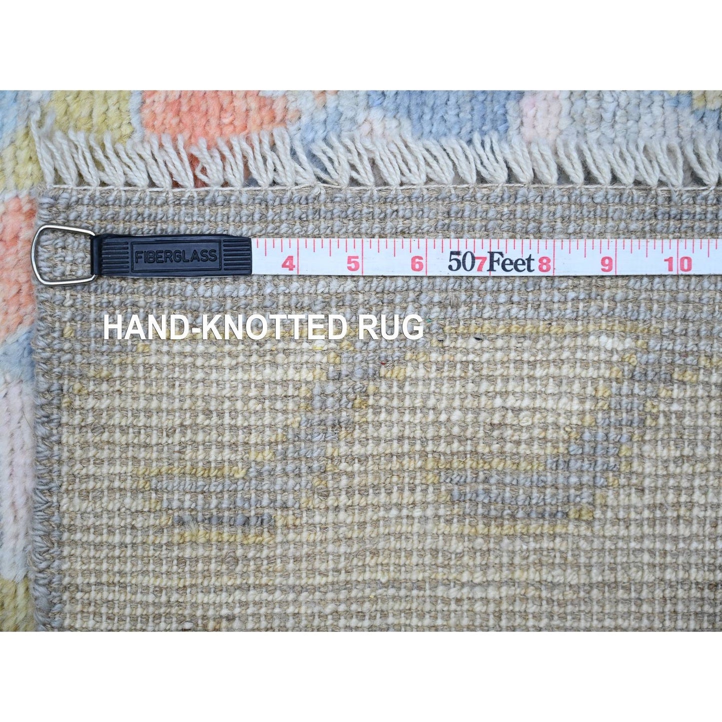 3'1"X9'5" Silver Hand Knotted Anatolian Village Inspired Wool Rug