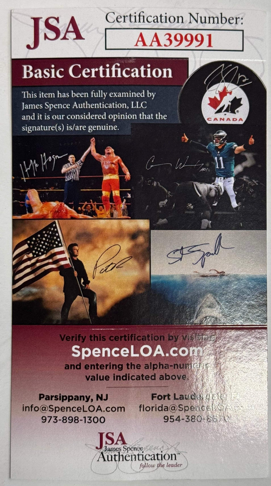 Burt Reynolds Autographed Shamus Canvas 14X21.5 Poster (Jsa)