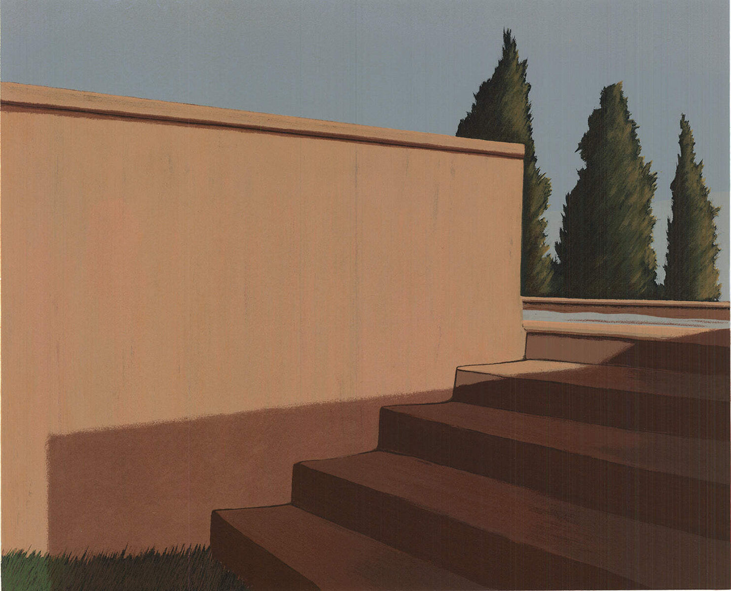 Gretchen Dow Simpson Florence, Italy Signed " Serigraph Conte