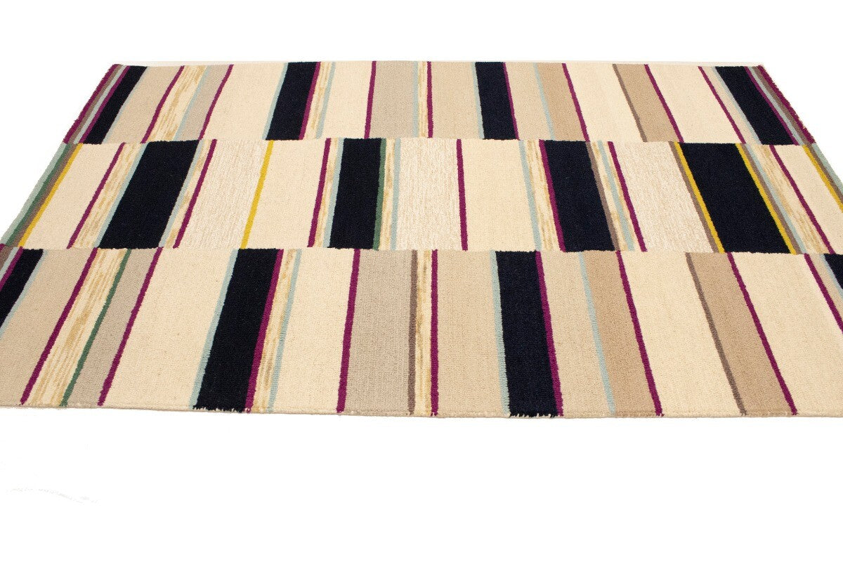 5X8 Ft Hand-Tufted Rug Multicolored Abstract