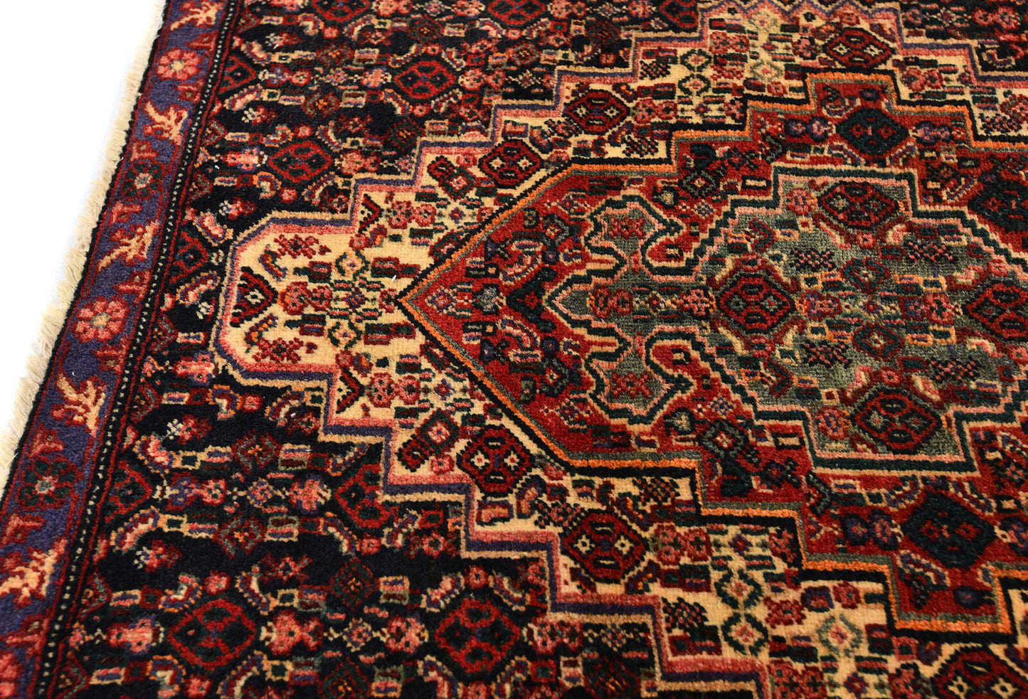 Handmade Farmho Boho Geometric Style Oriental Rug