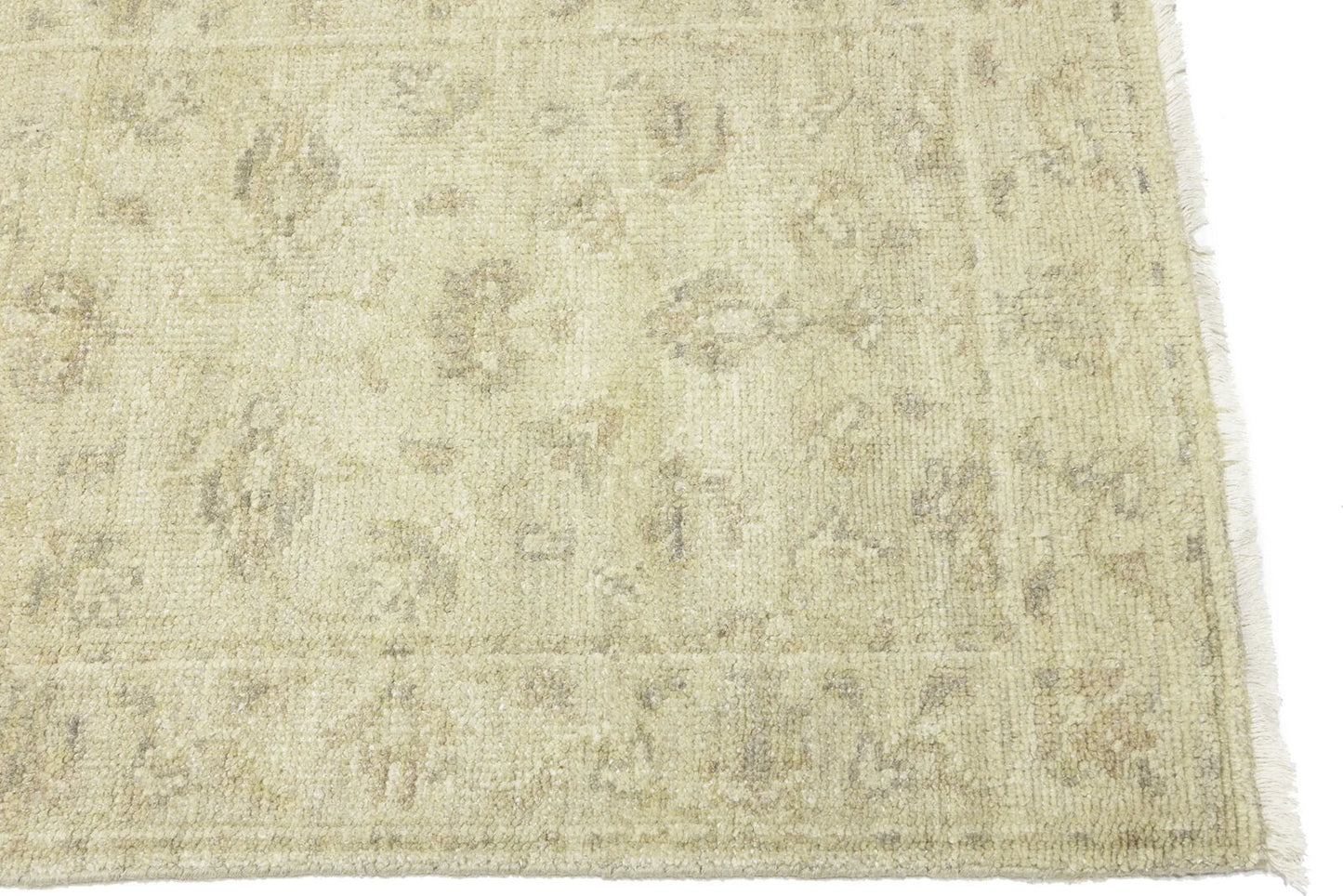 Handmade Wool Oriental Runner Rug Muted Floral