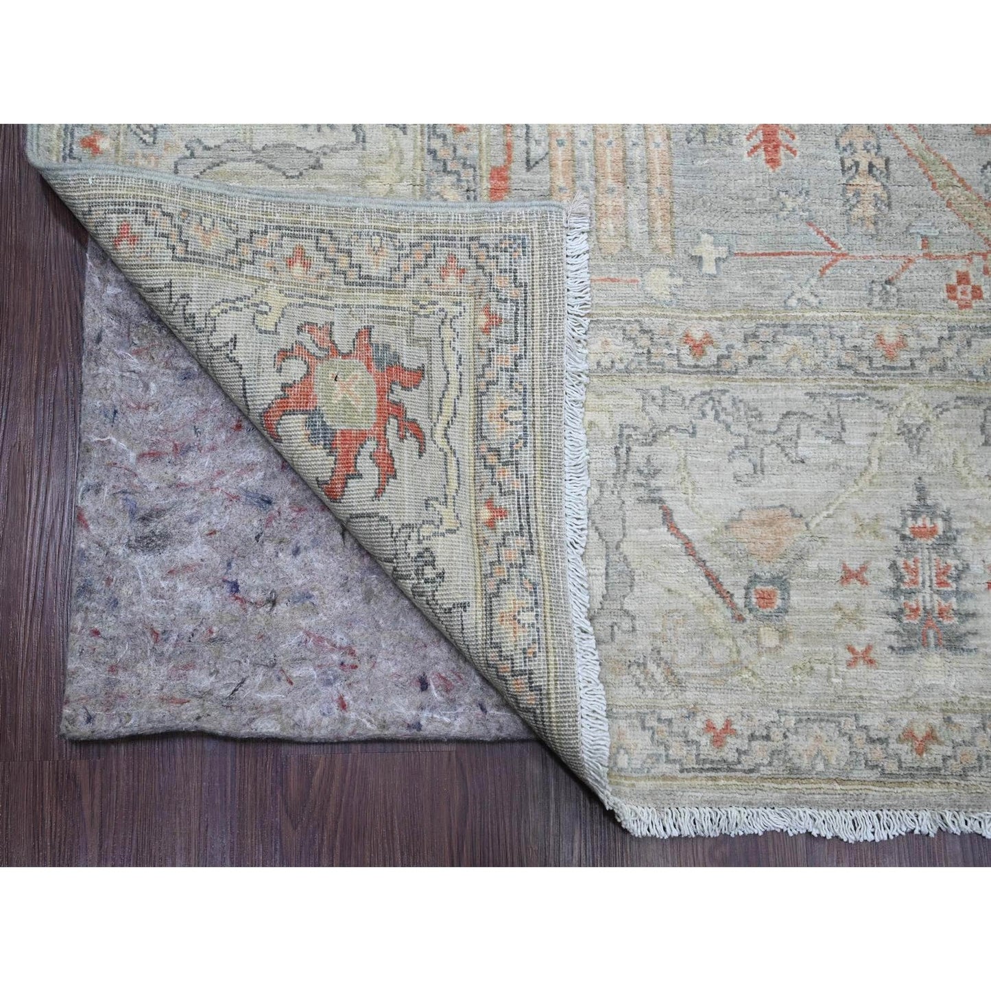 8'1"X9'10" Gray Bijar Garus Design Hand Knotted High Mountain Wool Rug