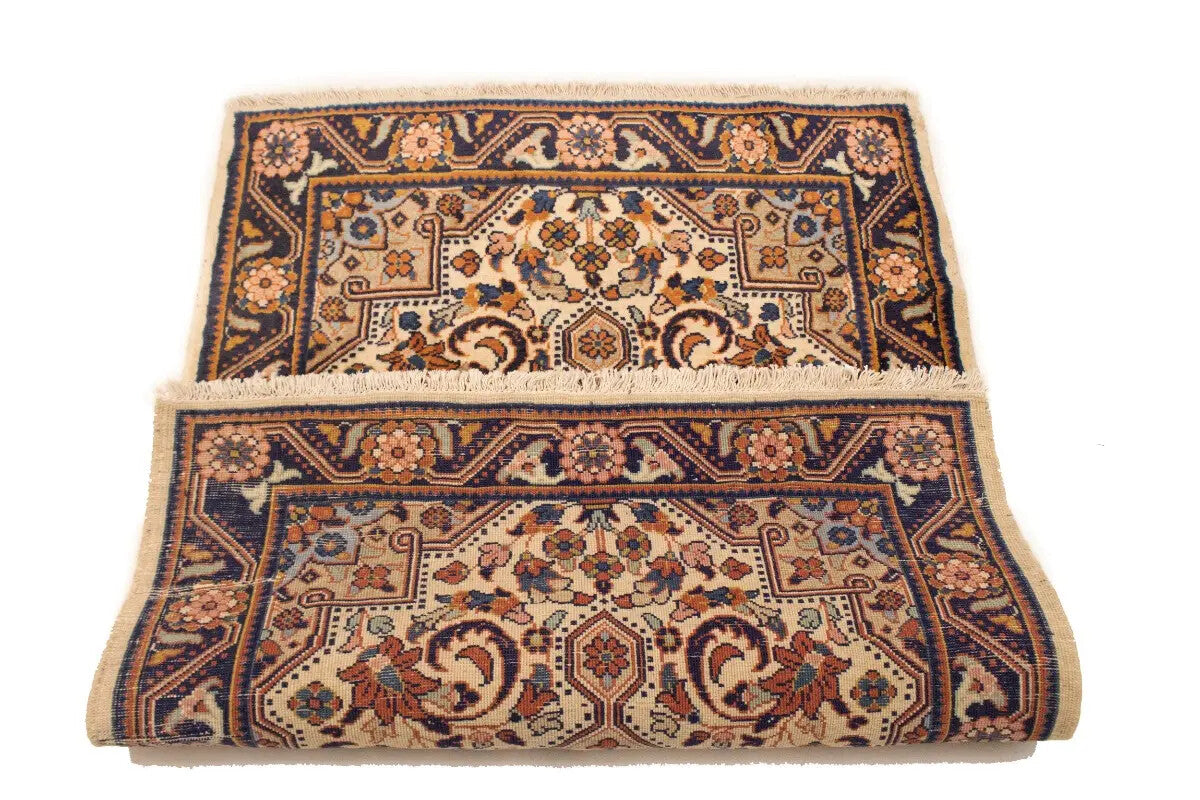 Vintage Handmade Floral Oriental Rug Carpet