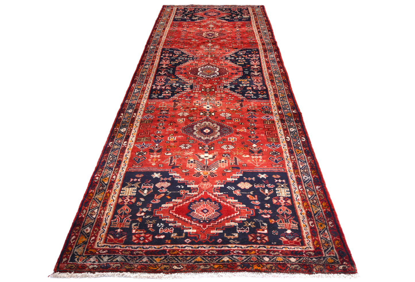 Muted Red Tribal Floral Design Oriental Rug