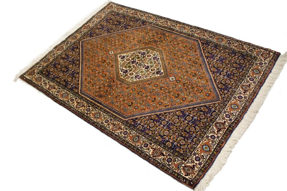 4X5 Ft Hand-Knotted Vintage Floral Rug Plush