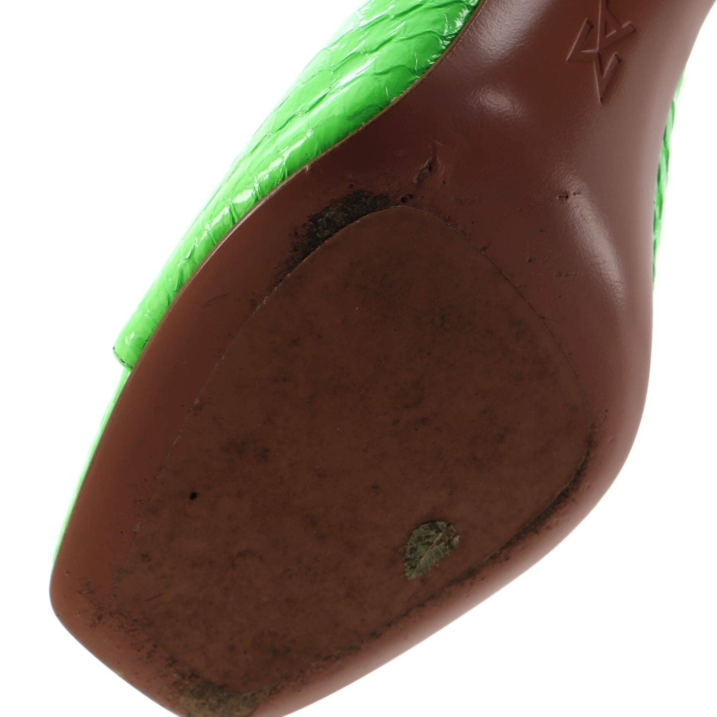 Amina Muaddi Women'S Lupita Heeled Mules Crocodile Embossed Leather 90