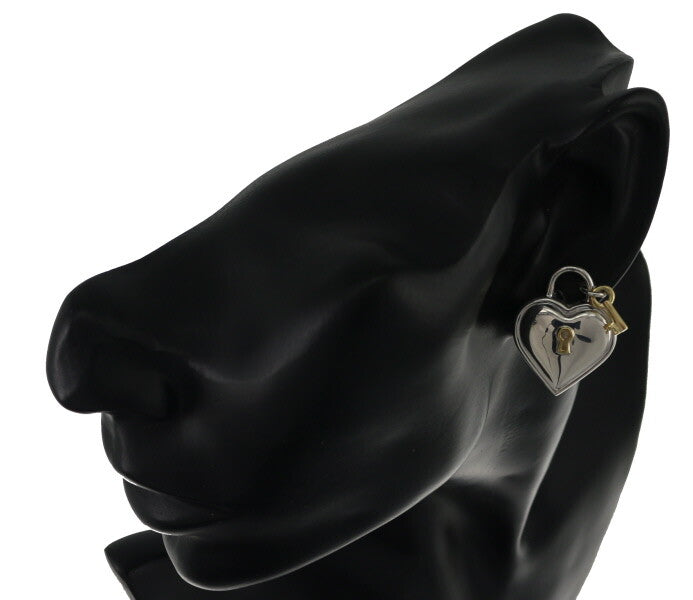 Tiffany&Co. Earrings Heart Lock Key 925 Sterling