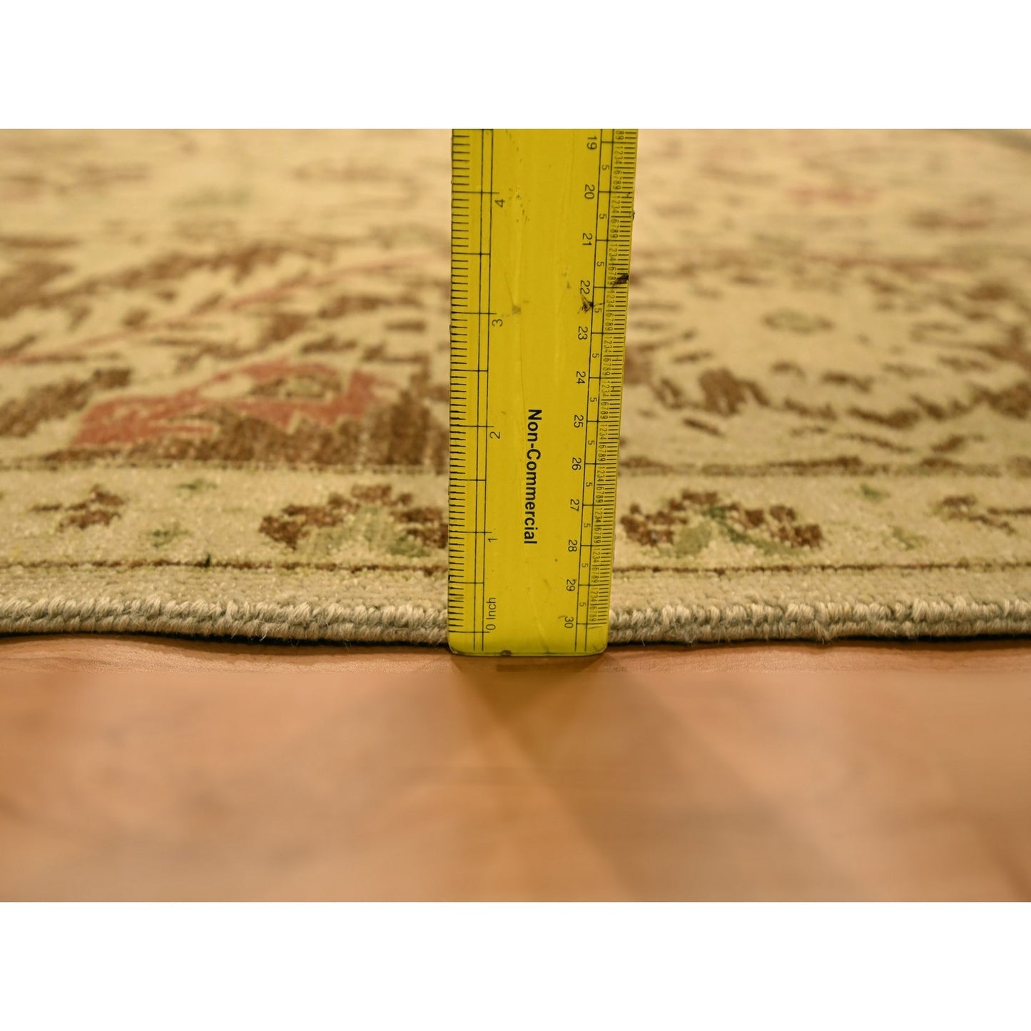 10'X13'10" Biscotti Brown Agra Leaf Design100% Wool Hand Knotted Rug