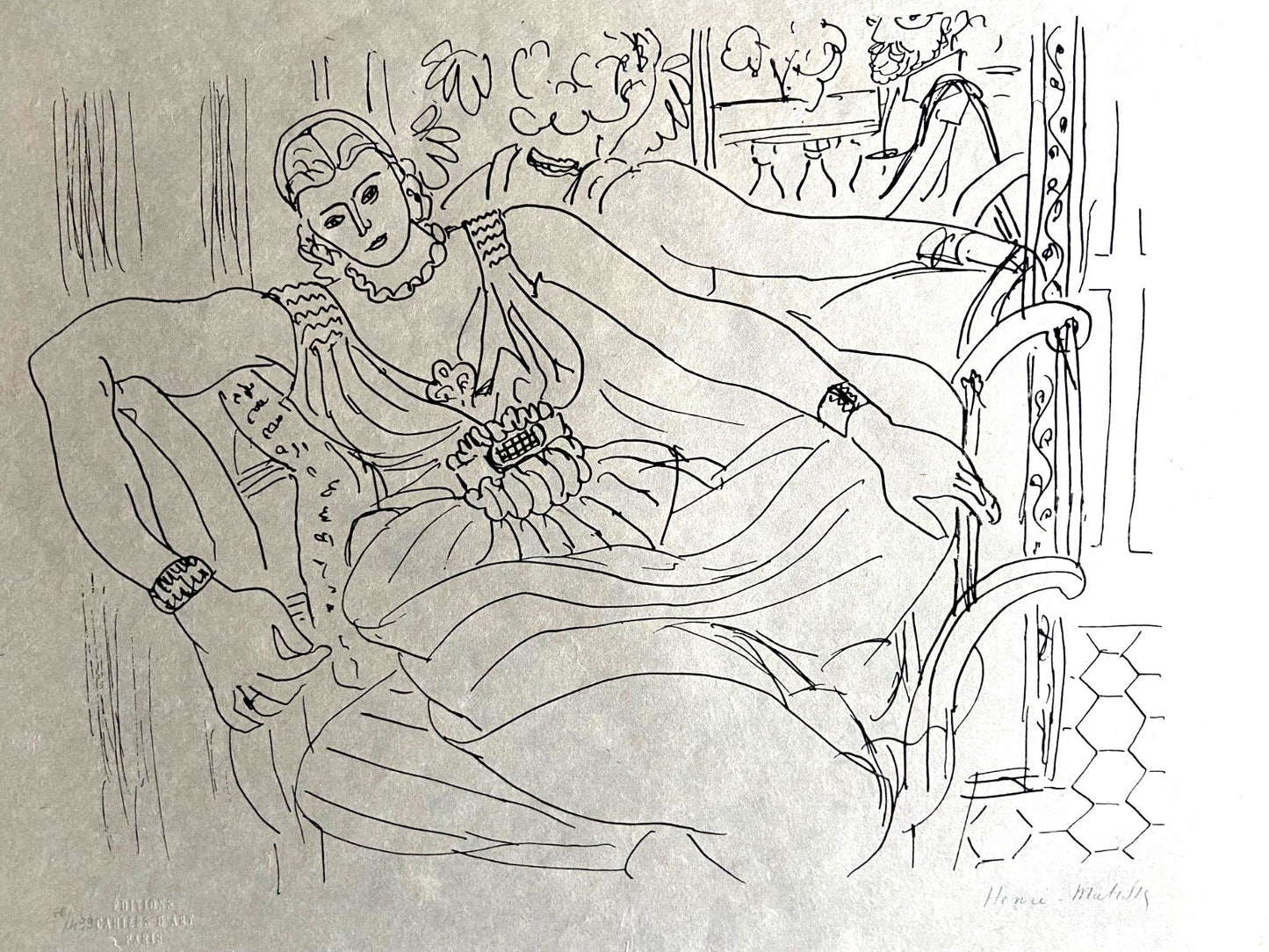 Henri Matisse Lithograph Coa Signed Contract Numbered By Hand