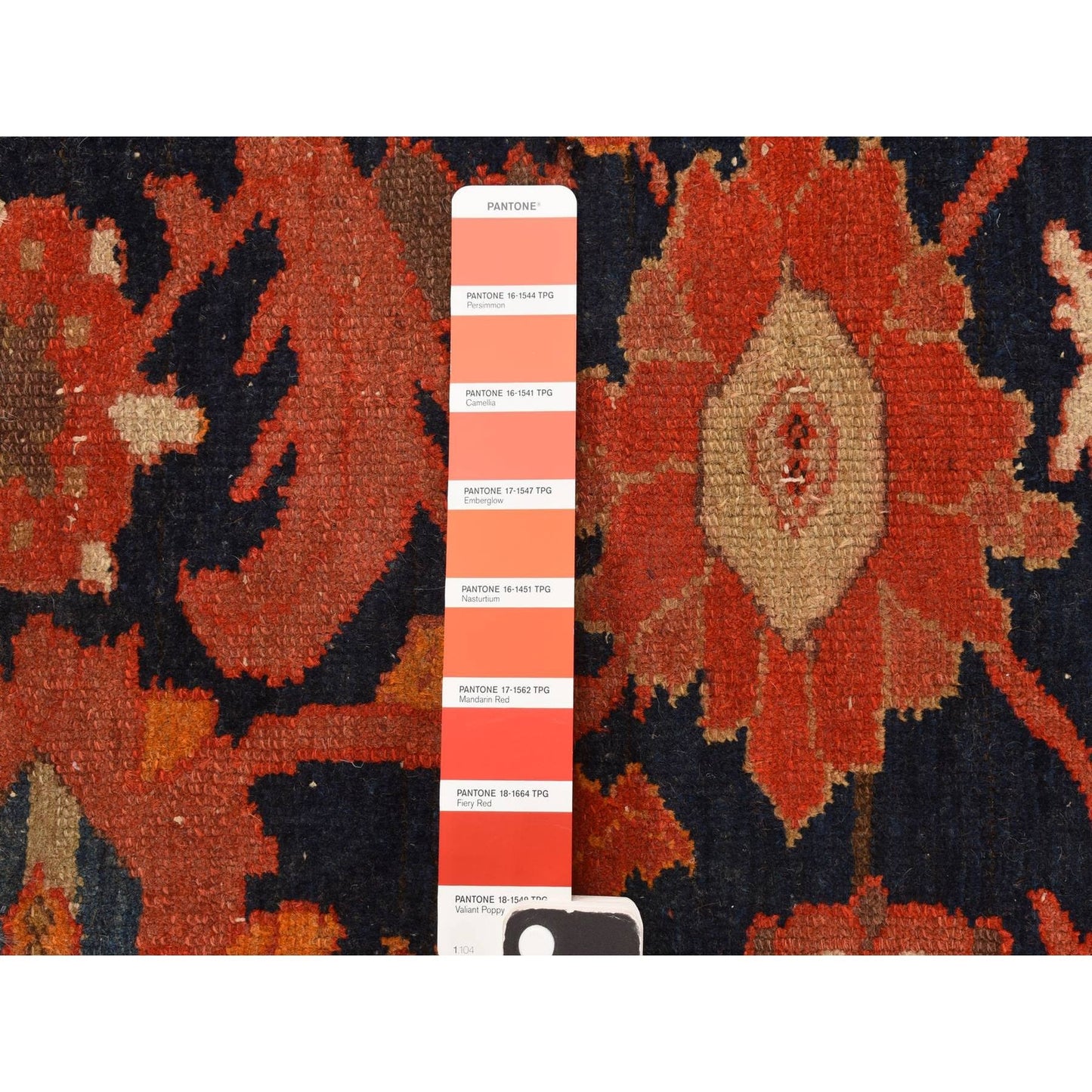 4'X6'2" Blue Antique North West Zoroastrian Clean Wool Hand Knotted Rug