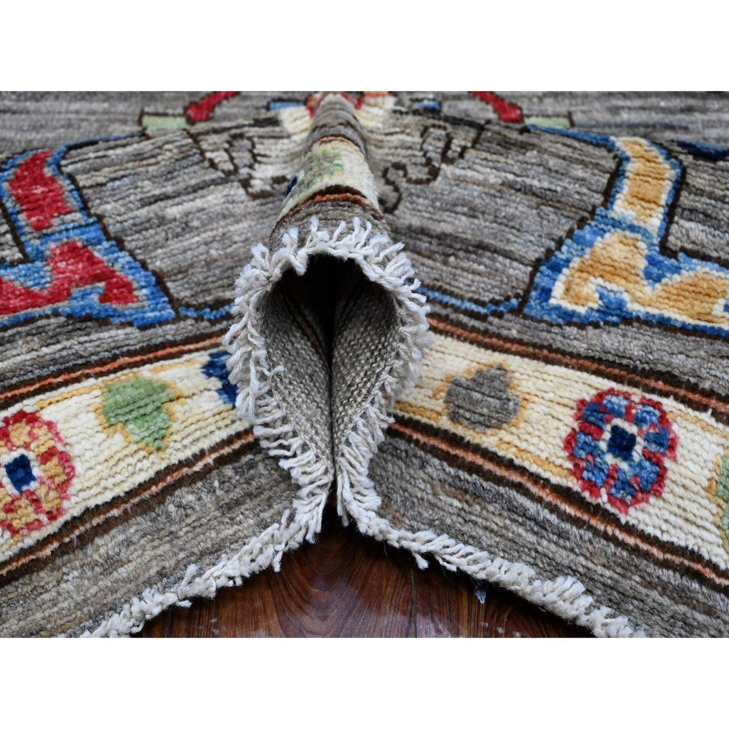 8'10"X11'7" Perfect Gray Wool Foundation Angora Oushak Oriental Rug