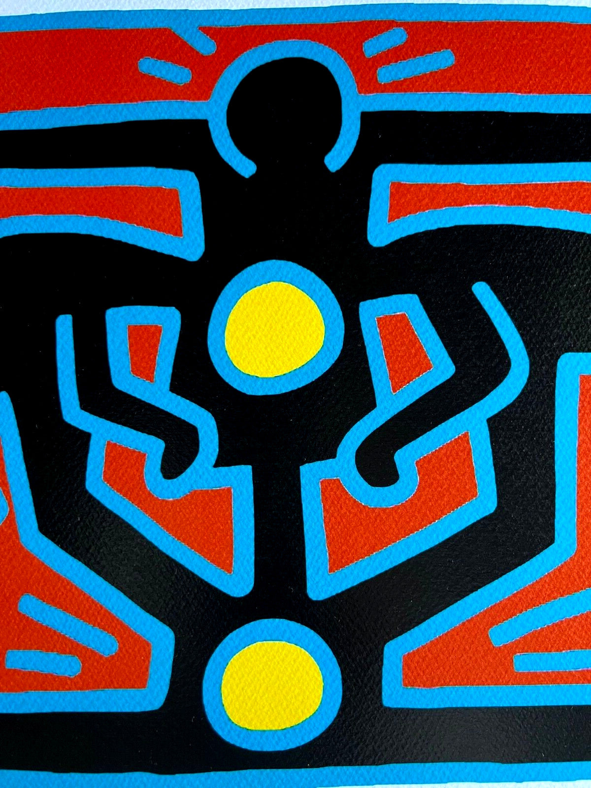 Keith Haring Lithograph From A Painting 'Coa Signed In Pen' Hand Numbered