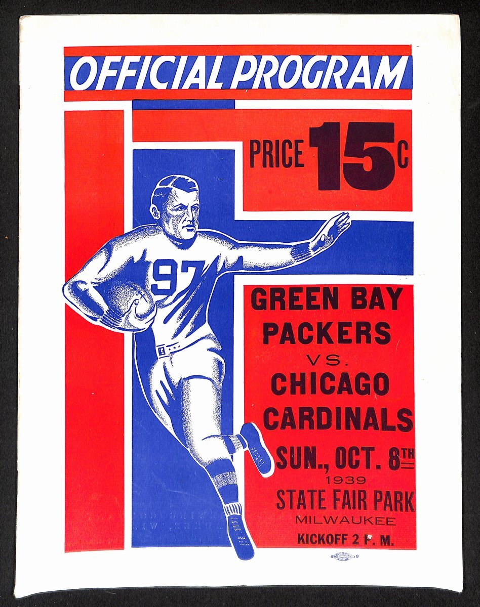 Oct. 8, 1939 Green Bay Packers Vs Chicago
