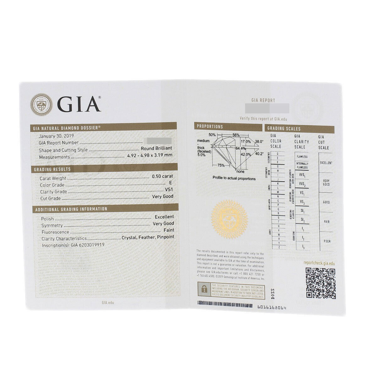Graff Ring Legacy Round Diamond E-Vs1-Vg-F