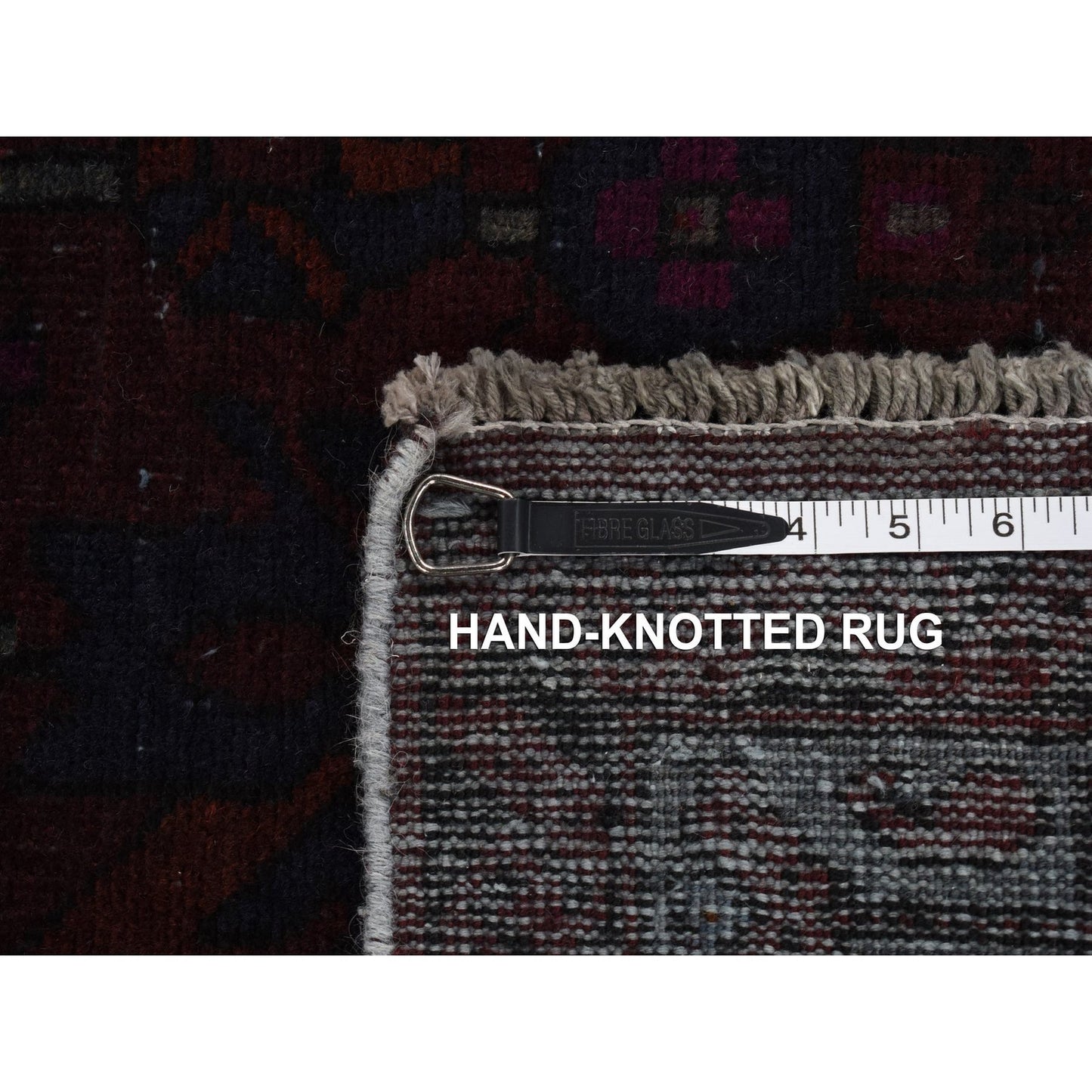 5'4"X9'5" Red Overdyed Dark Baktiarjoon Handmade Wool Wide And Long Rug