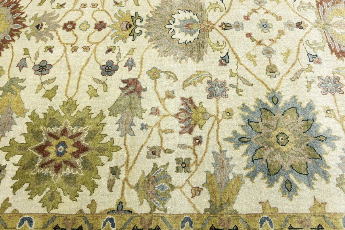 Handmade Osh Chobi Floral Style Peshawar Rug