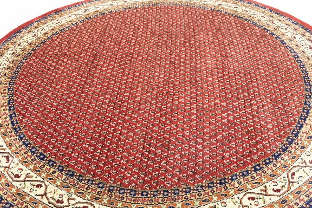 Handmade Tribal Indo Botemir Round Oriental Rug