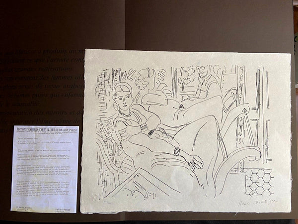 Henri Matisse Lithograph 1960 Coa Signed Numbered By Hand Stamp