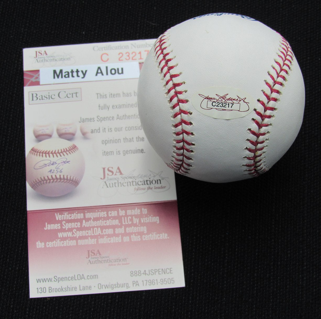 Matty Alou Signed/Auto Yankees 100Th Oml Baseball Jsa 186862