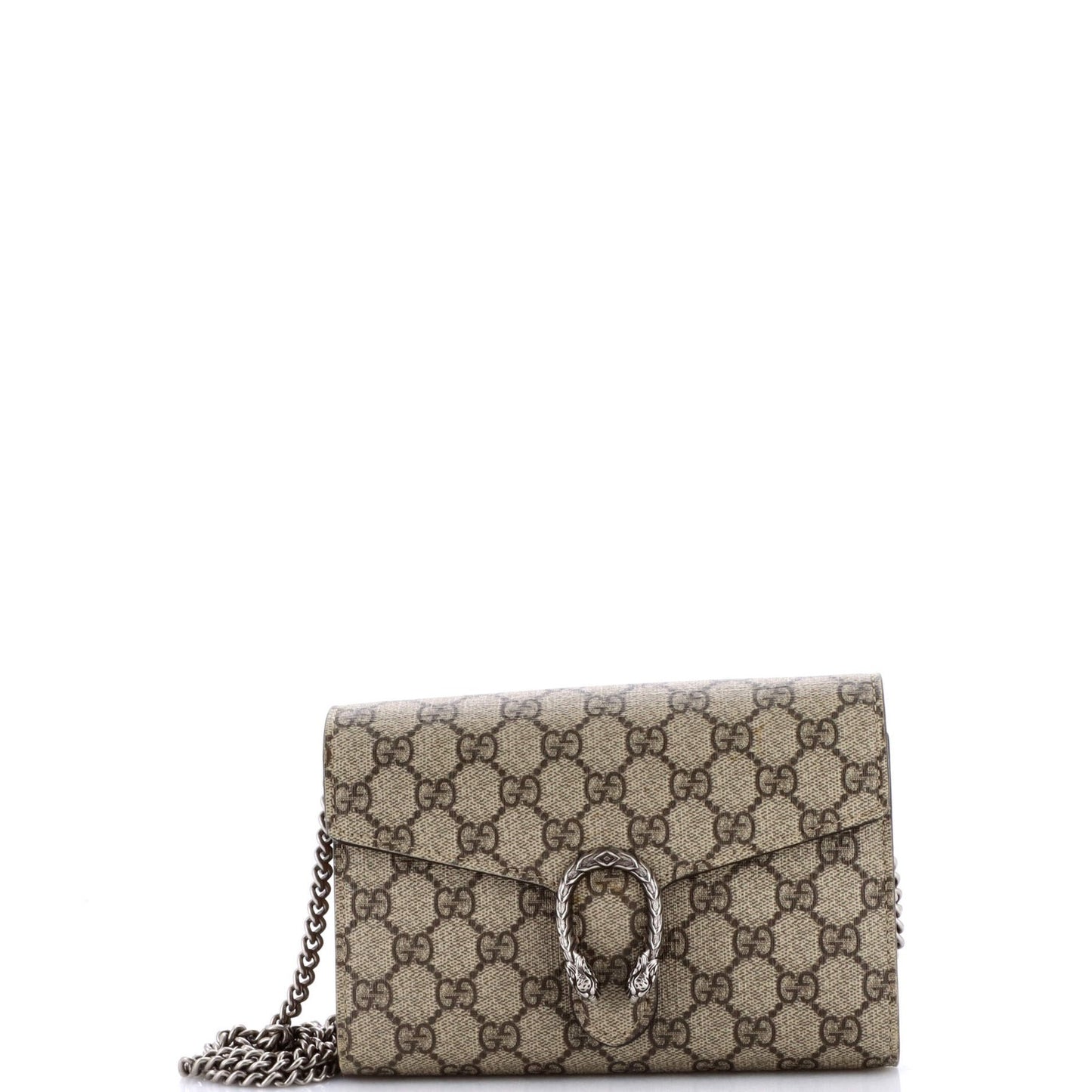 Gucci Dionysus Chain Wallet Gg Coated Canvas Small