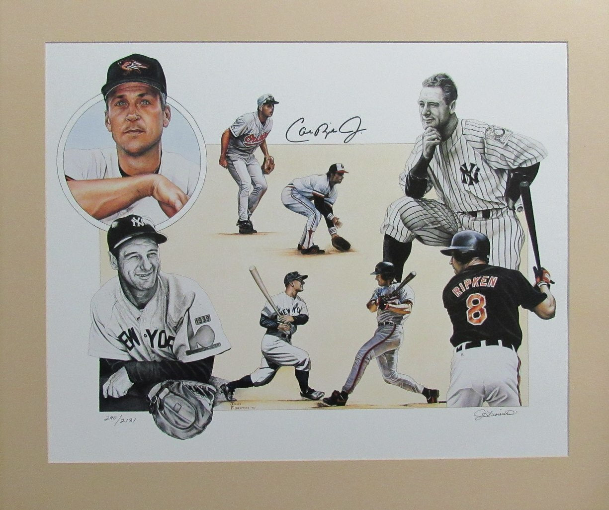 Cal Ripken, Jr. Signed 1995 James Fiorentino Lithograph Orioles Psa/Dna 195714