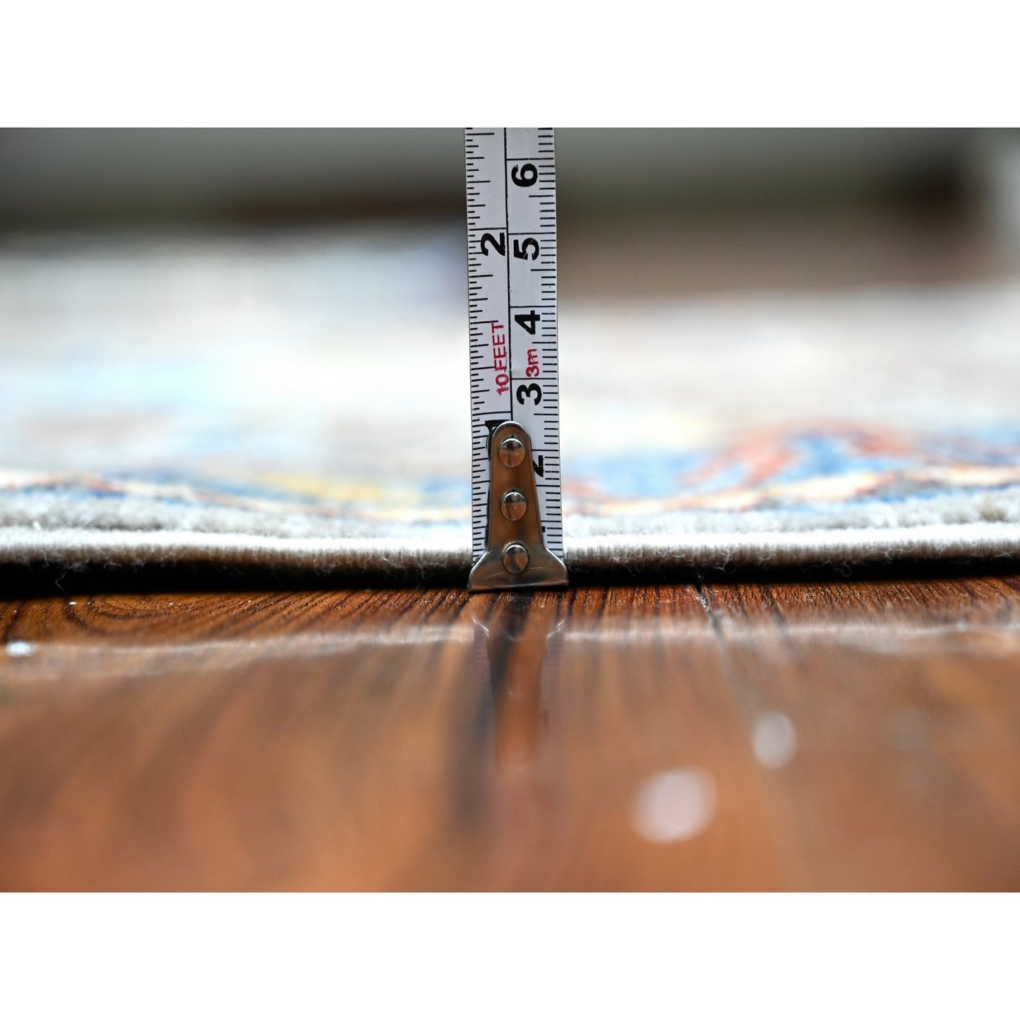 2'6"X7'9" Gray Fine Aryana Caucasian Ashtafa Hand Knotted Oriental Rug