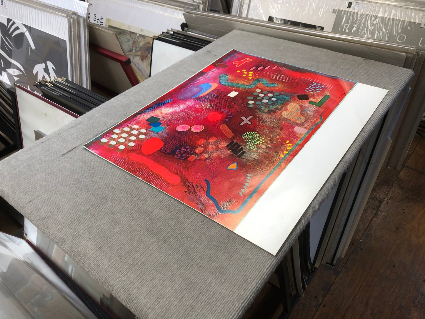 Robert Natkin Untitled " Poster Abstract Multicolor, Red