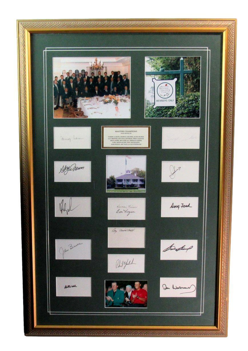 Masters Champions Multi Autographed 14 Cut Cards