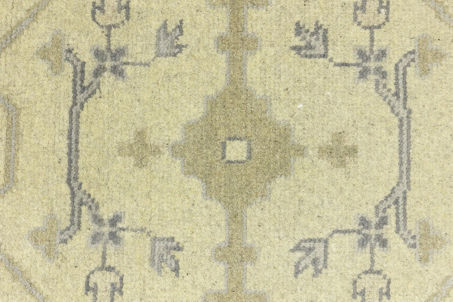 Large Handmade Oushak Oriental Rug Floral Design