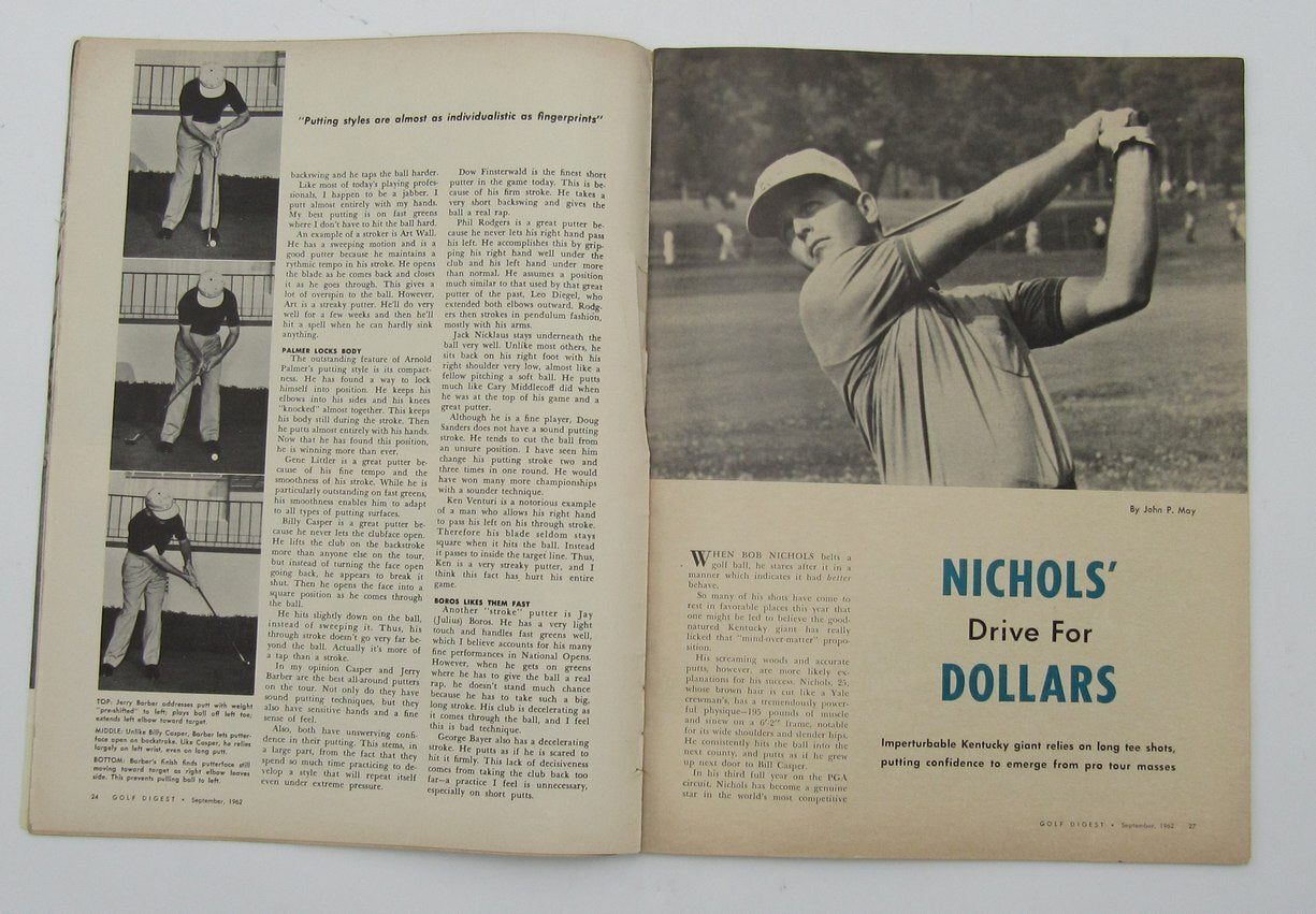 Arnold Palmer Signed/Autographed September 1962