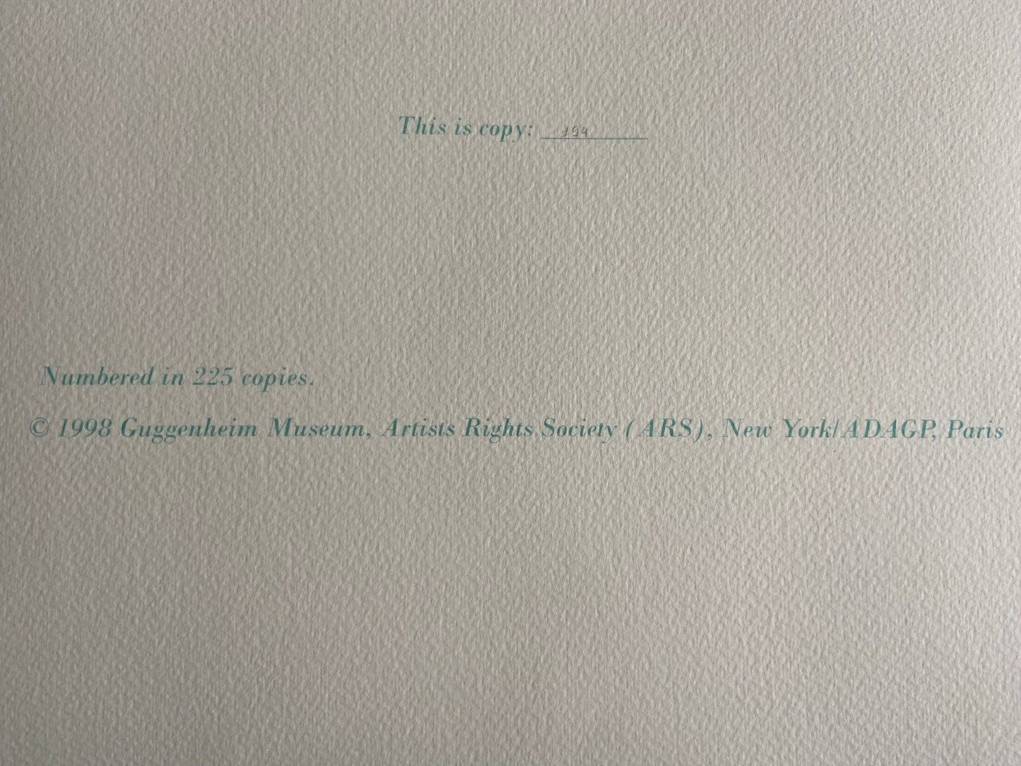 Robert Indiana Lithograph Guggenheim Museum Coa Signed Op Numbered