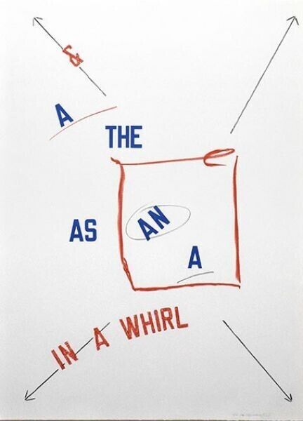 Lawrence Weiner 2008 Original Lithograph On Paper