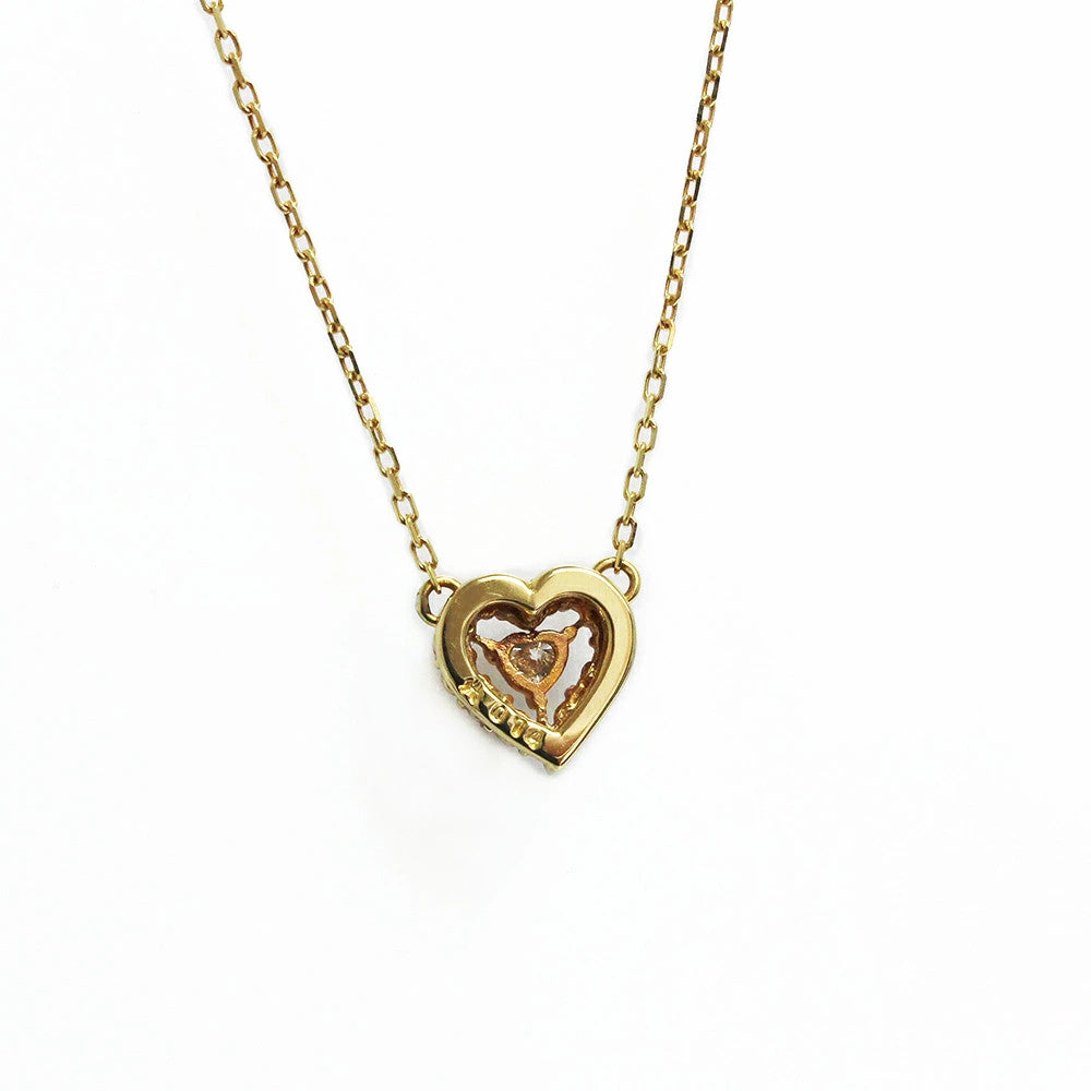 Ahkah Princess Heart Diamond Necklace K18Yg 750 Ak0456010100