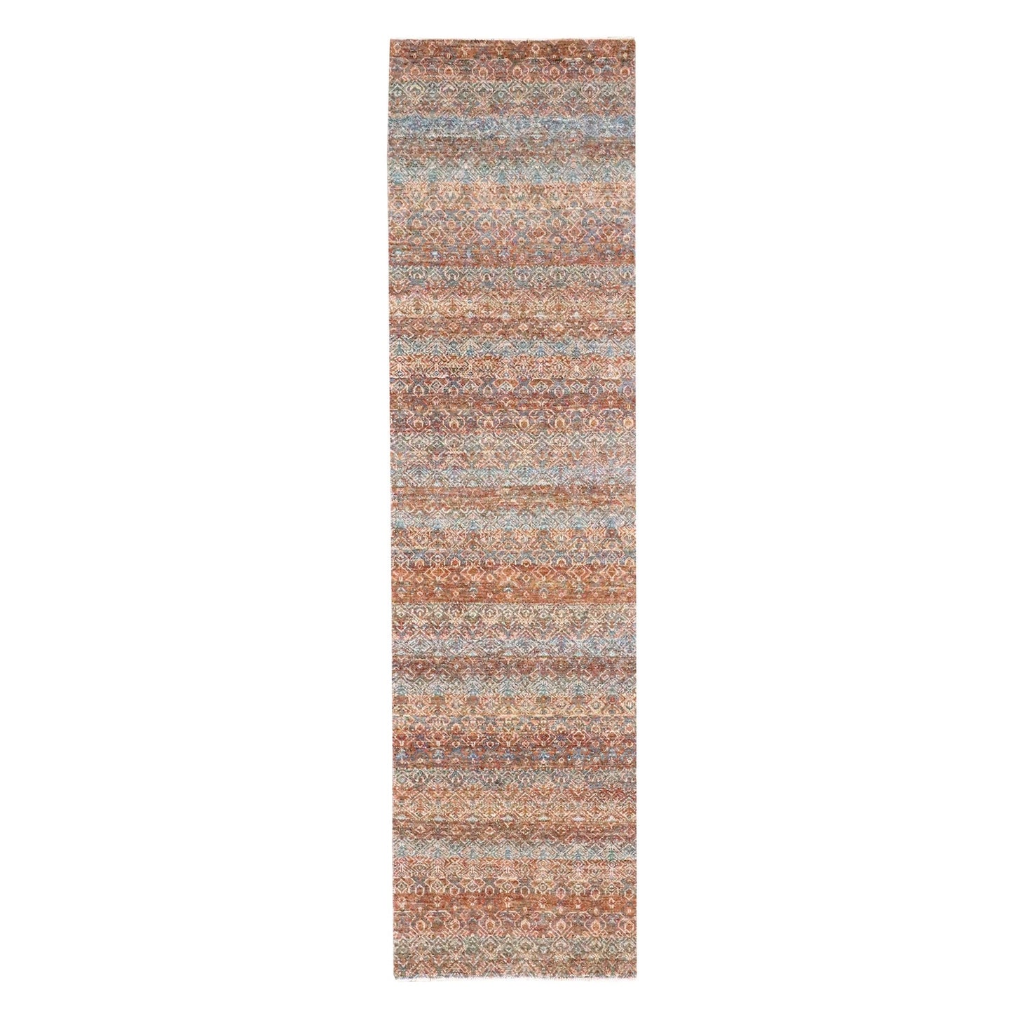 2'7"X10' Red Kohinoor Herat Pattern Soft Wool Hand Knotted Runner Rug