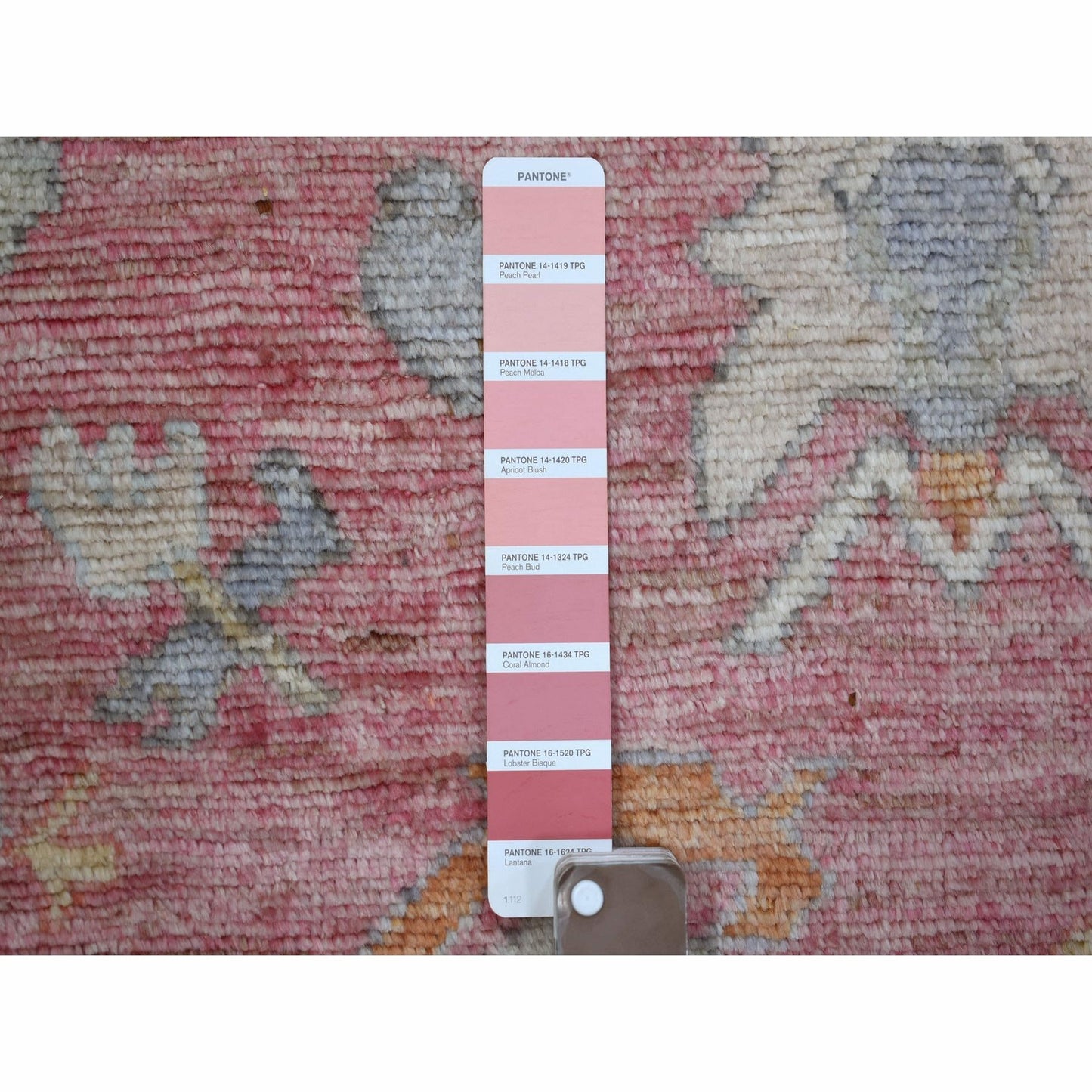 4'X11'10" Red Hand Knotted Afghan Angora Oushak Wool Oriental Rug