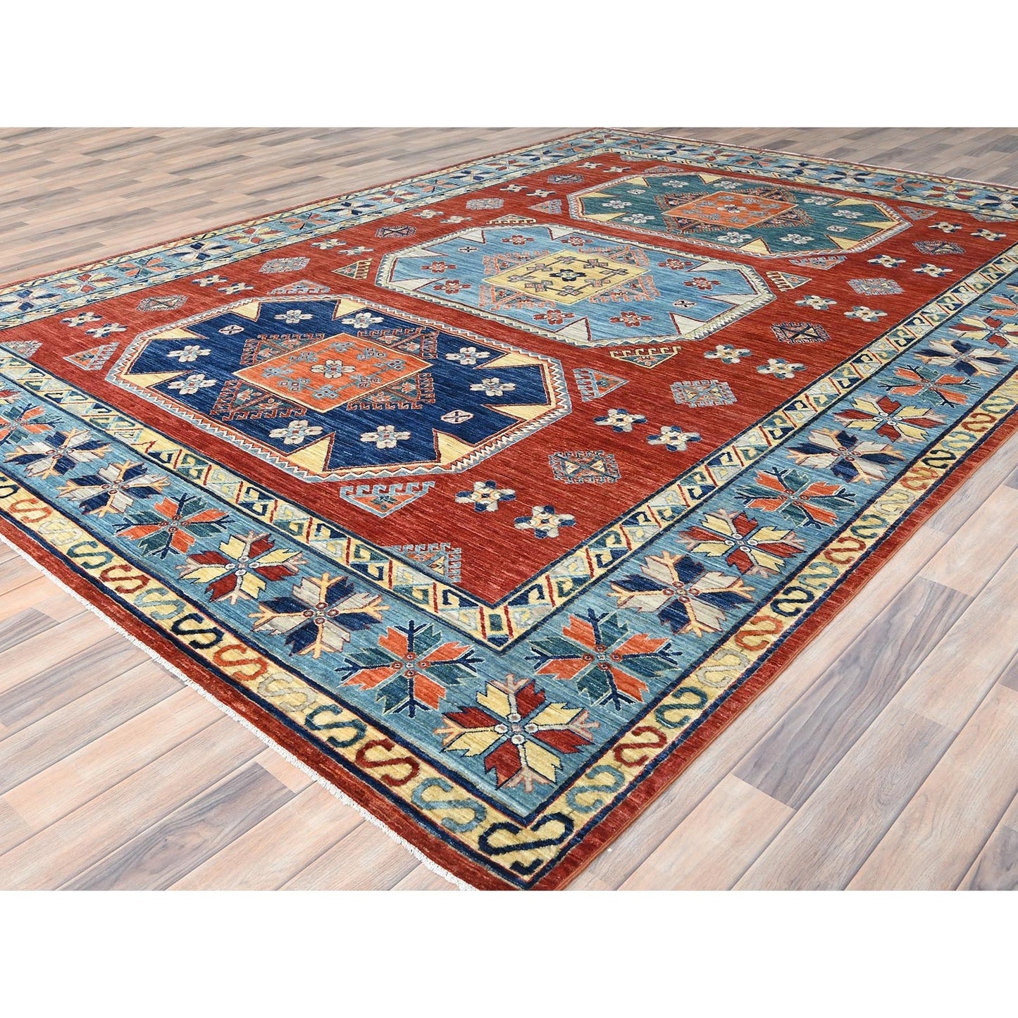 9'X12'2" Imperial Red Armenian Inspired Wool Hand Knotted Oriental Rug