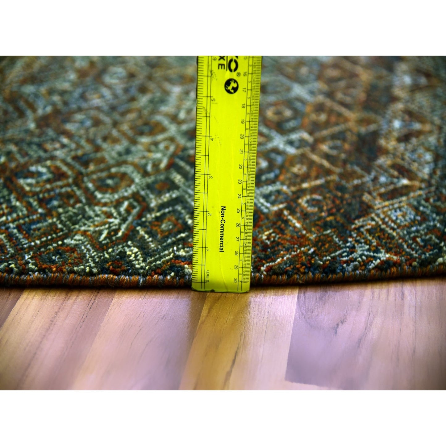 9'10"X9'10" Brown Hand Knotted Kohinoor Herrita Design Wool Round Rug