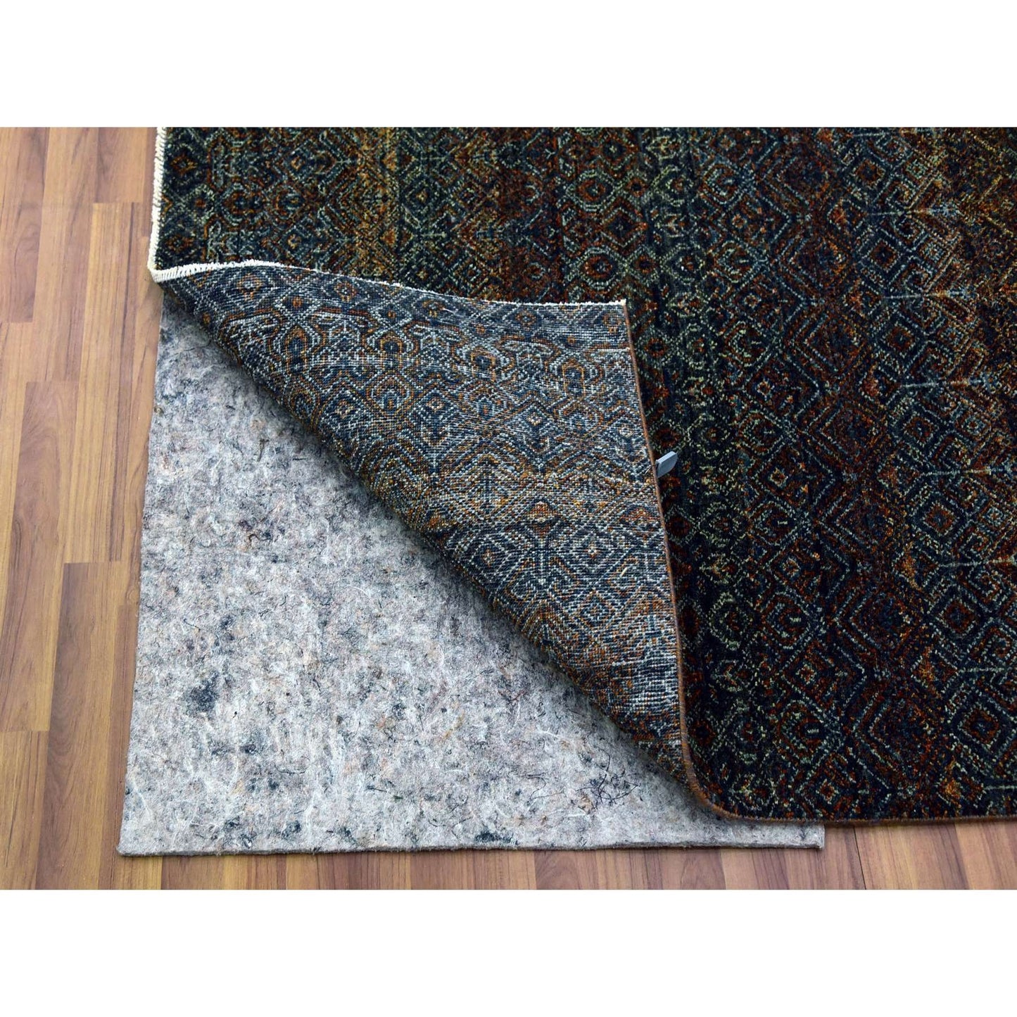 10'X10' Brown Hand Knotted Kohinoor Herrita Design Plush Wool Square Rug