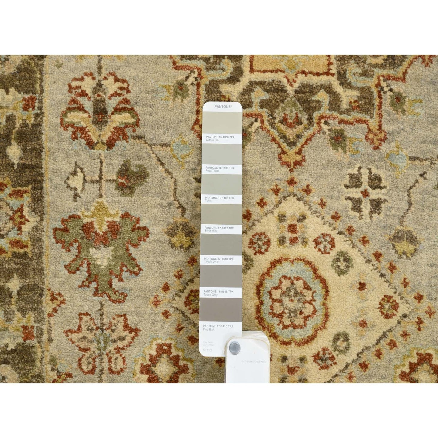 2'6"X21'10" Light Gray Medallions Hand Knotted Karjihooz Wool Runner Rug