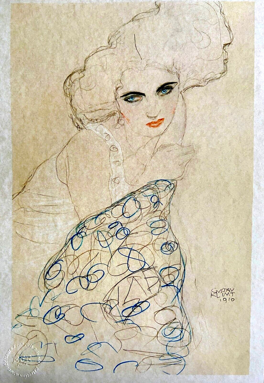 Gustav Klimt Lithograph Coa Signed Op Numbered