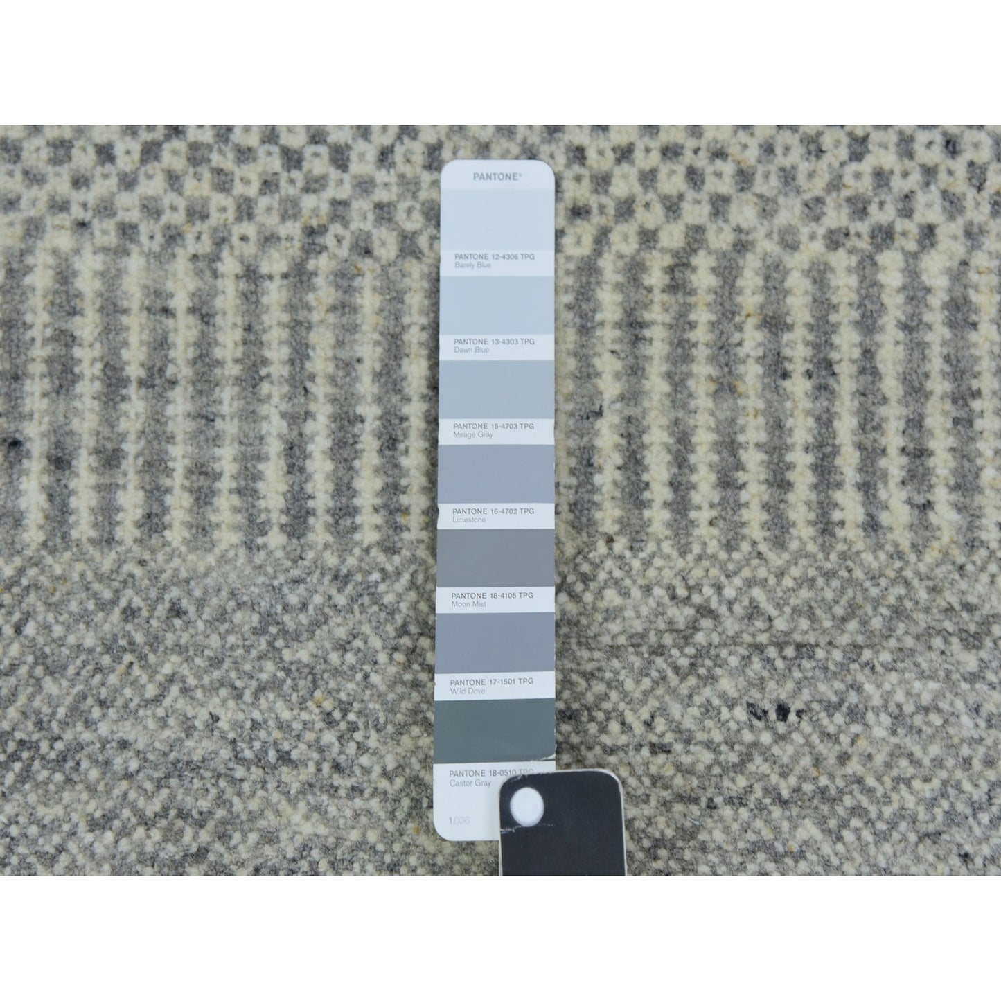 2'6"X21'8" Castor Gray Undyed Wool Grass Hand Knotted Xl Runner Rug