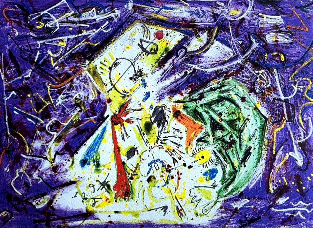 Jackson Pollock Action Painting Coa Signed
