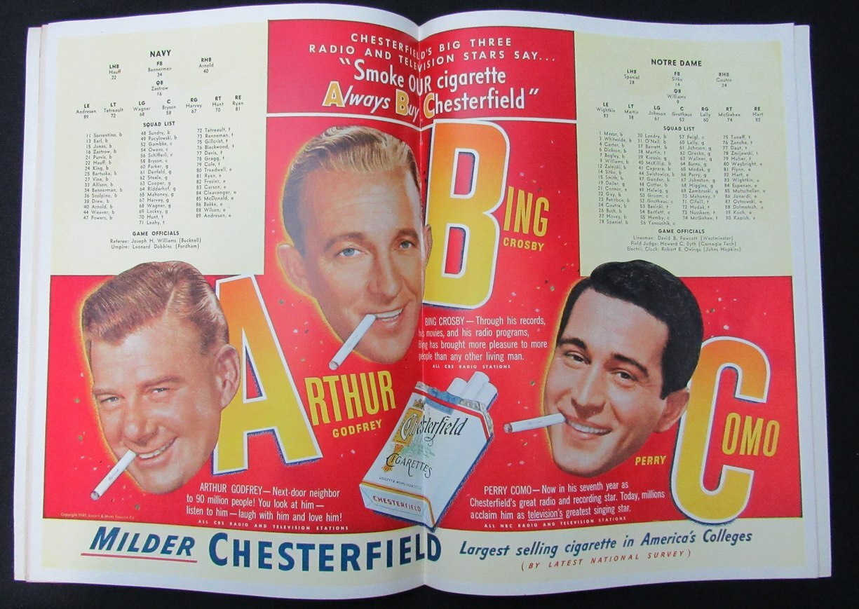 10/2/1949 Navy Vs. Notre Dame College Program