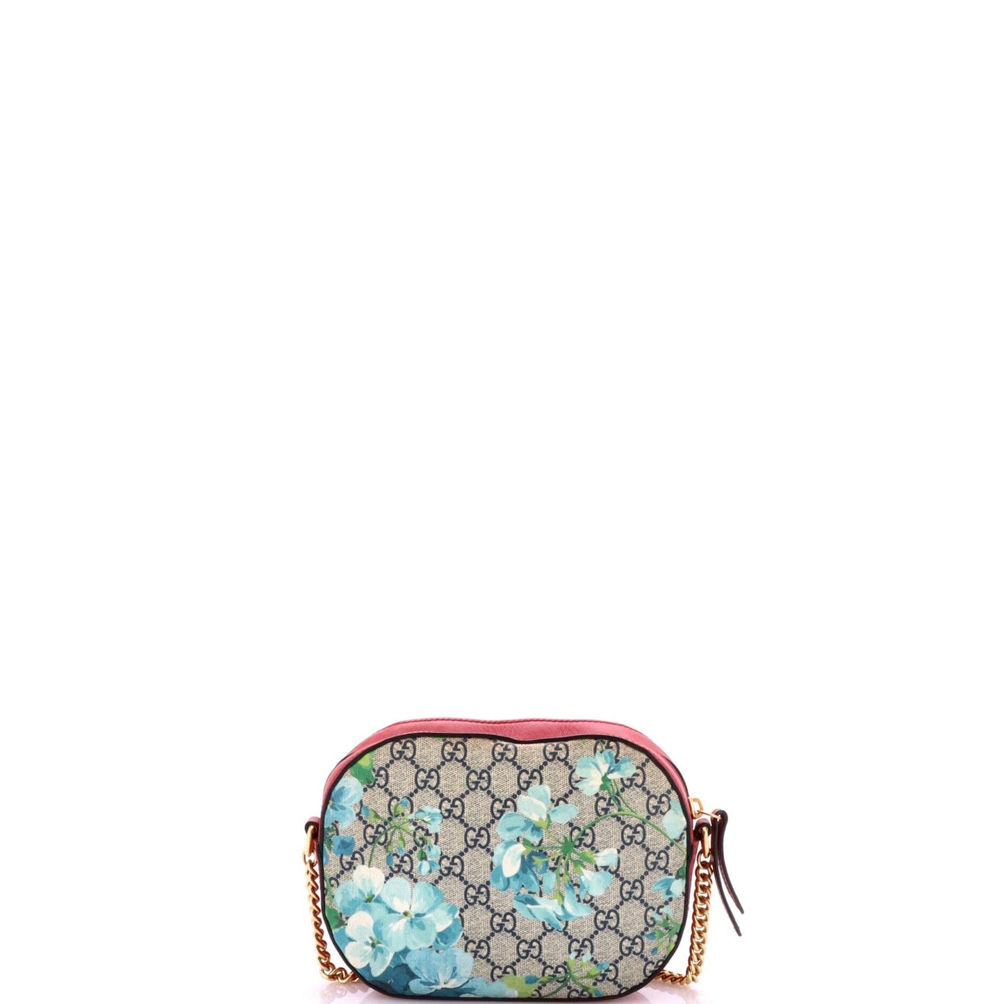Gucci Chain Crossbody Bag Blooms Print Gg Coated Canvas Mini