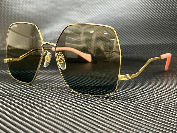 GUCCI GG1005S 001 Gold Hexagonal 61 mm Women's