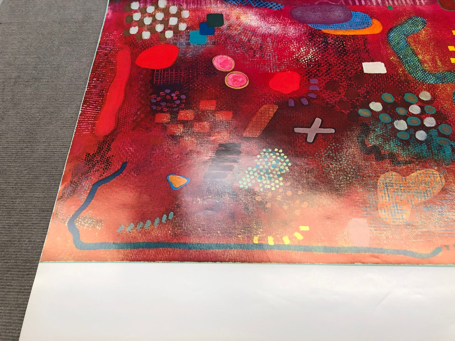 Robert Natkin Untitled " Poster Abstract Multicolor, Red